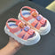 New Youngsters Girls' Pink Cartoon Character Sandals - Soft PVC Lightweight Beach Shoes with Closure, Youngsters Walking Shoes | Playful Youngsters' Sandals SDL7553A